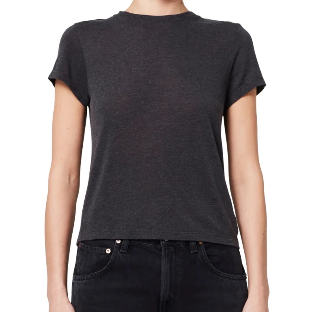Agolde adine shrunken tee - charcoal - medium